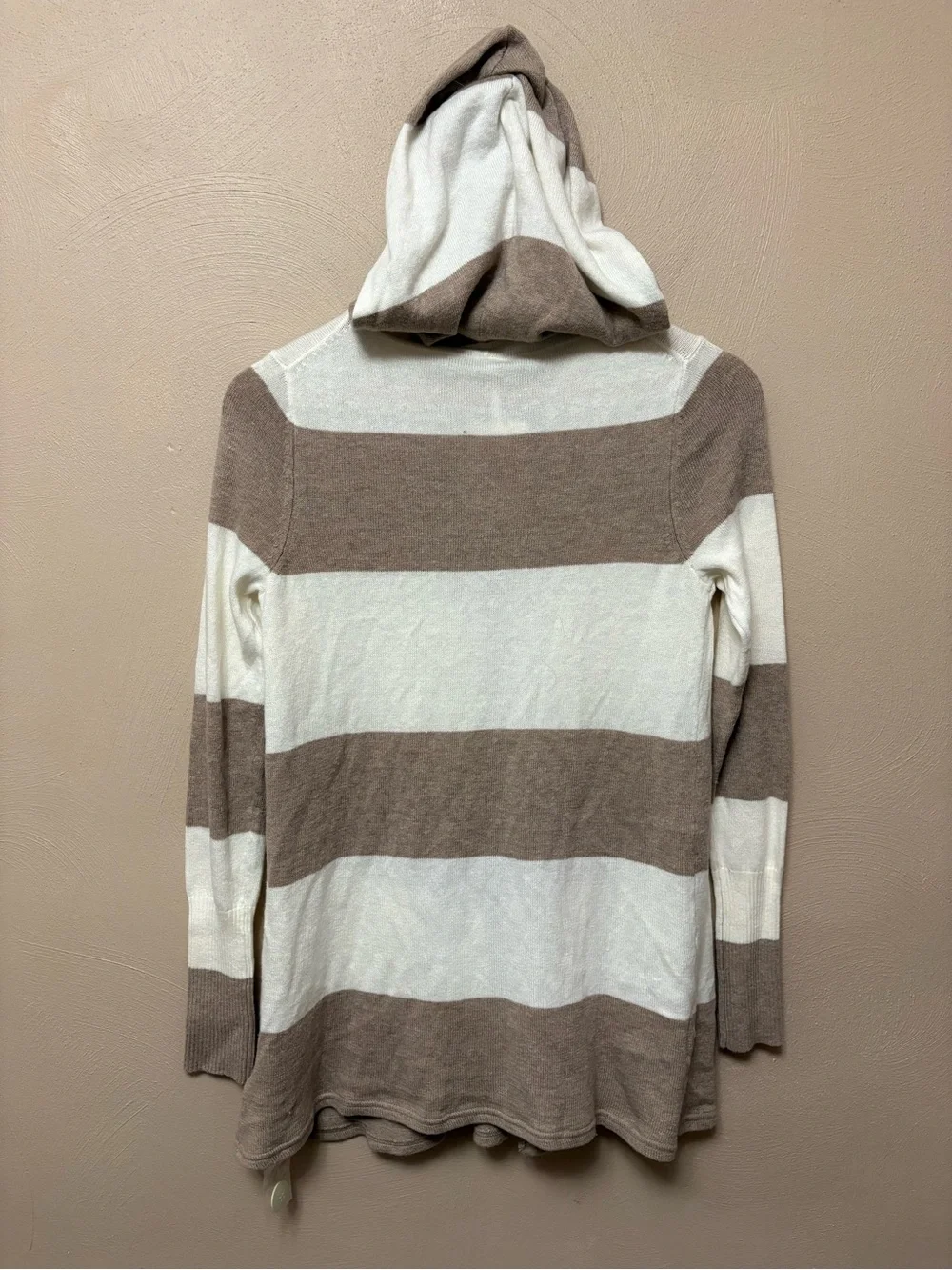 Free People Cream Tan Striped Button Cardigan Size XS NWT New